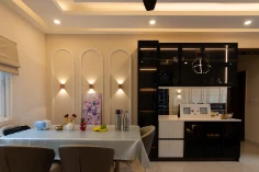 Interior view of modern house with clean lines – Doddabalapura residence